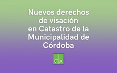 Nuevos derechos de visación en Catastro municipal – Ciudad de Córdoba