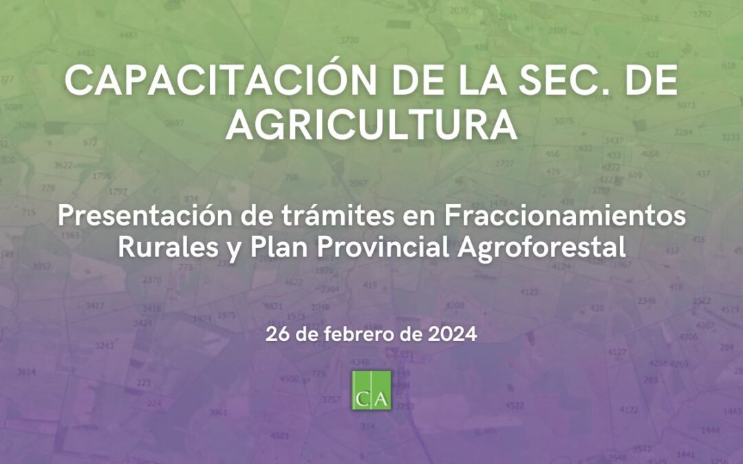 Video de capacitación sobre presentación de trámites en Sec. de Agricultura