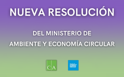 NUEVA RESOLUCIÓN DE MINISTERIO DE AMBIENTE Y ECONOMÍA CIRCULAR
