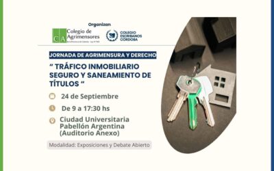 JORNADA: AGRIMENSURA Y DERECHO – Jueves 24 de sept. de 9 a 17:30 horas